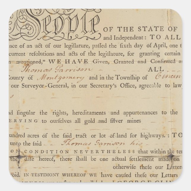 Deed, New York Square Sticker (Front)