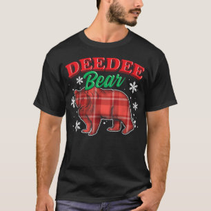 Deedee Bear Buffalo Plaid Gift Matching Bear Famil T-Shirt