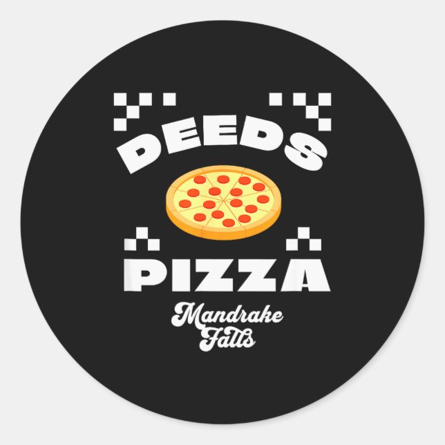 Deeds Zza - Man Falls  Classic Round Sticker (Front)
