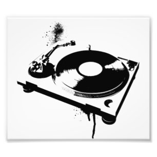Deejay DJ Turntable Photo Print   Ibiza Gifts