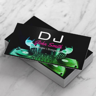 Deejay DJs Mixing Music Professional Music Event Business Card