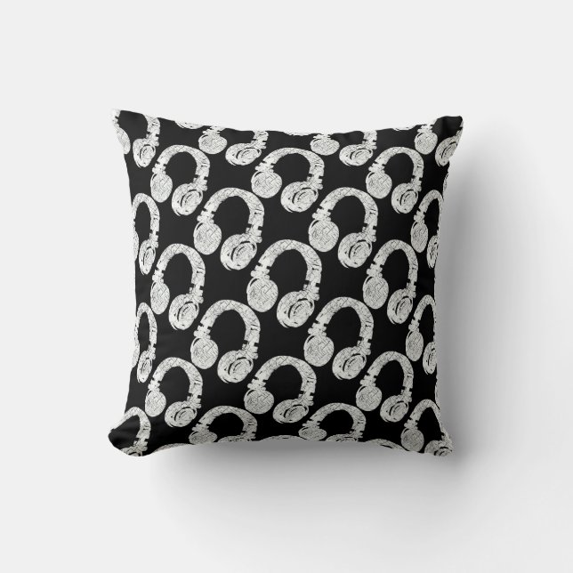 deejay headphone pattern cushion (Front)