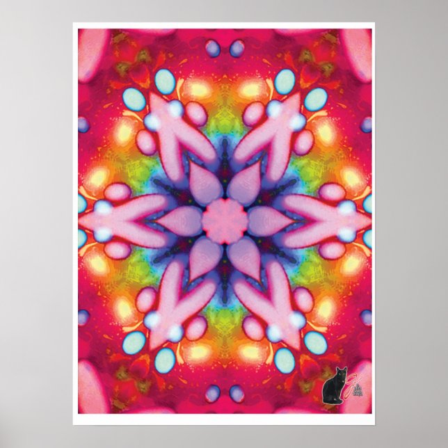 Deelish Kinetic Collage Kaleidoscope Poster (Front)