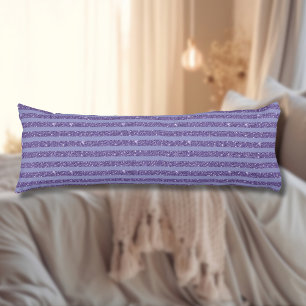 Deep Amethyst Glitter Style Horizontal Stripes Body Cushion