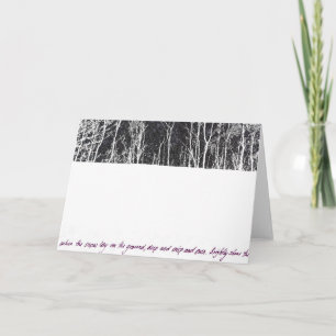 Deep and Crisp and even Holiday Card