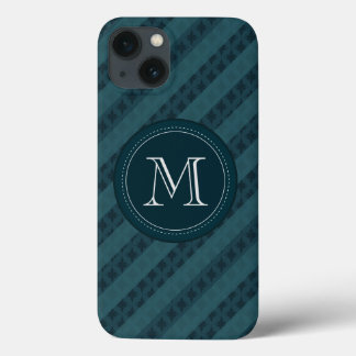 Deep Aqua Navy Blue Custom Monogram iPhone 6 Case