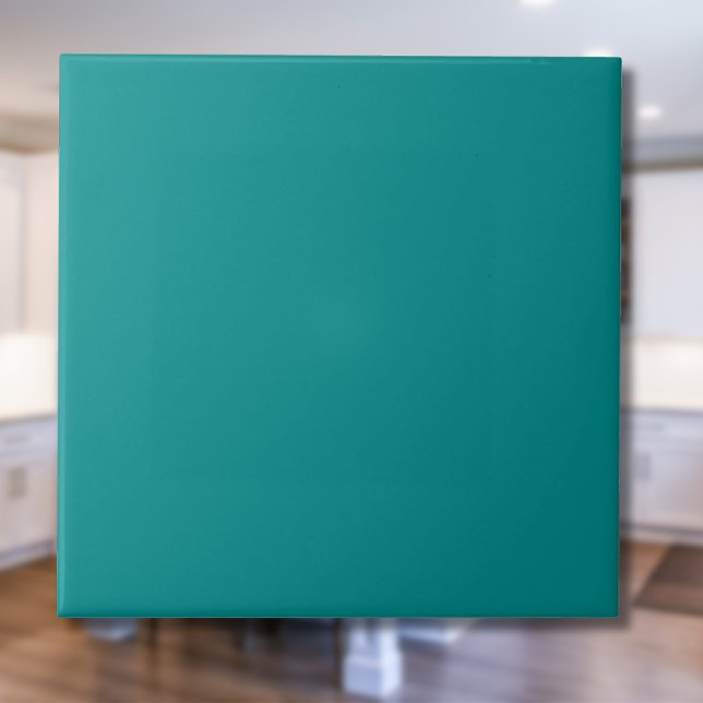 Deep Aqua Solid Colour | Classic | Elegant Ceramic Tile (Creator Uploaded)