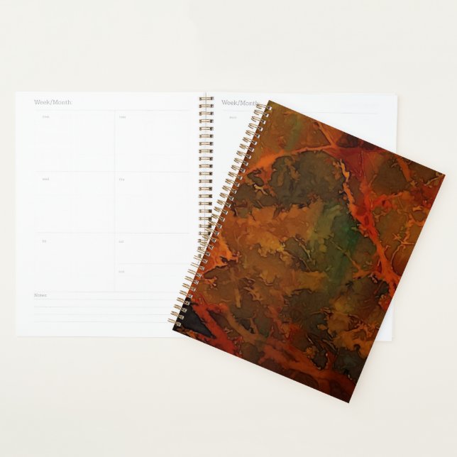 Deep Autumn Rich Earthy Abstract Fall Planner (Display)