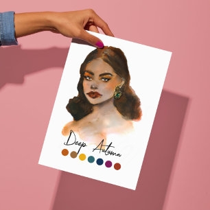 Deep Autumn Type Seasonal Colour Analysis Art Poster