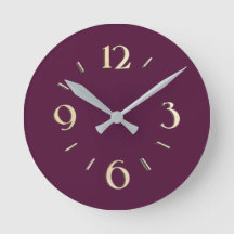 Deep Berry Wall Clock
