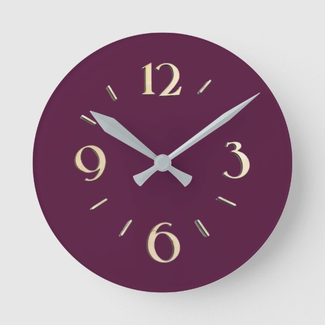 Deep Berry Wall Clock (Front)