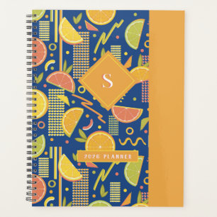 Deep Blue 80’s Citrus Fruit Slices Planner