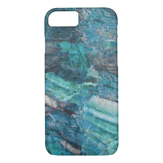 Deep Blue Abstract Marble Pattern Case-Mate iPhone Case (Back)