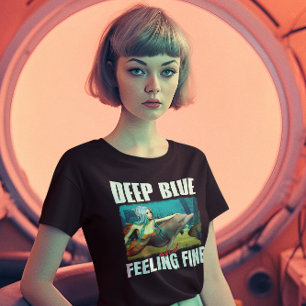Deep Blue and Feeling Fine Mermaid and Dolphin Tri-Blend Shirt