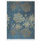 Deep Blue and Light Gold Flower Decoupage