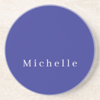 Deep Blue Colour Plain Modern Own Name Minimalist