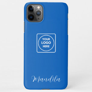 Deep Blue Custom Logo Name iphone case
