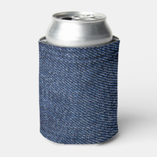 Deep Blue Denim Can Cooler