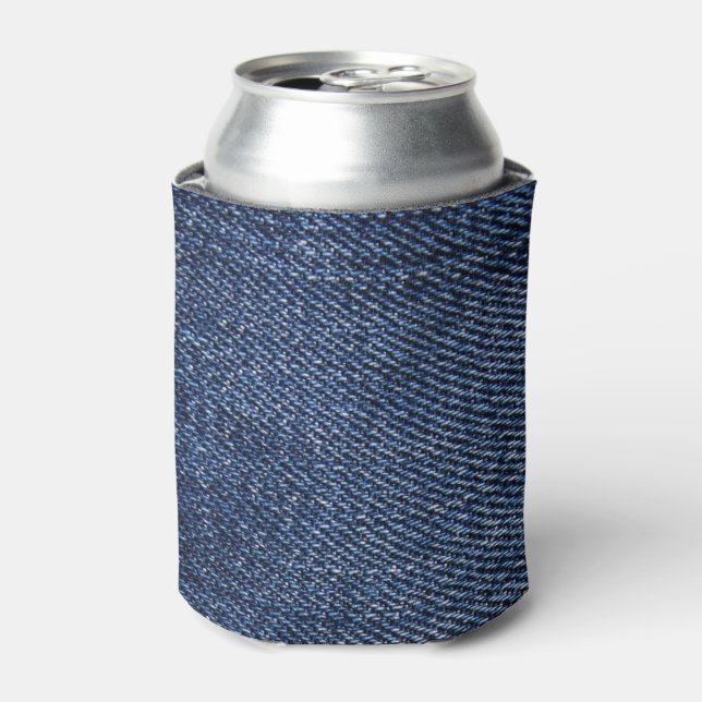 Deep Blue Denim Can Cooler (Can Front)