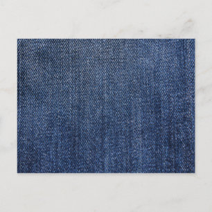 Deep Blue Denim Print Postcard