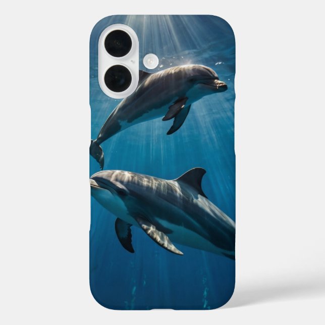 Deep Blue Dolphins Case-Mate iPhone Case (Back)
