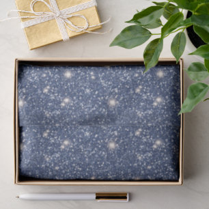 Deep Blue Glitter Birthday Tissue Paper