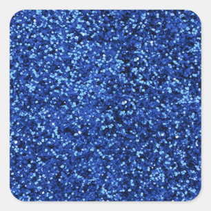 Deep Blue Glitter Square Sticker