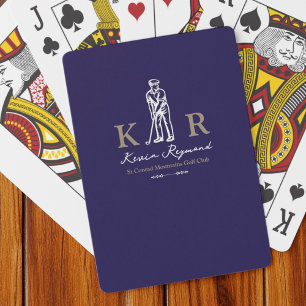 Deep Blue Golf Player Classic Golfer  Playing Cards