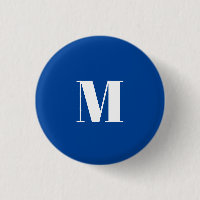 Deep Blue Initial Letter Monogram Modern Stylish
