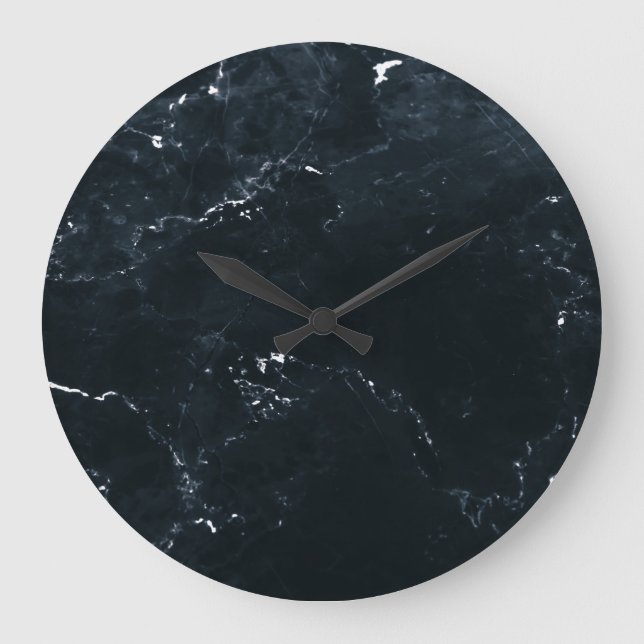 Deep blue marble large clock (Front)
