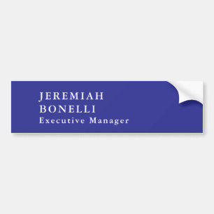 Deep blue minimalist modern plain bumper sticker