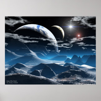 Deep Blue Nights Poster