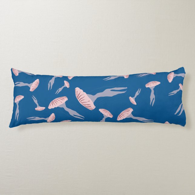 Deep Blue Ocean Jellyfish Pattern Body Cushion (Front)