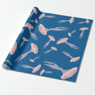 Deep Blue Ocean Jellyfish Pattern Wrapping Paper