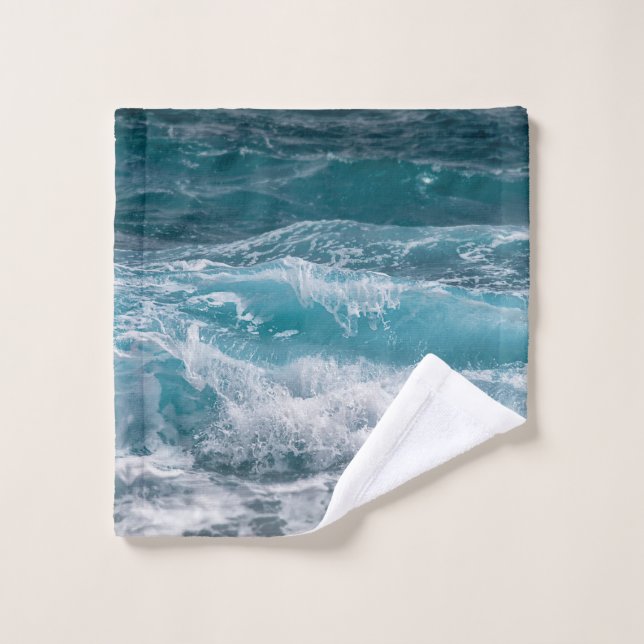 Deep Blue Ocean Wave Comfort Wash Cloth (Wash Cloth)