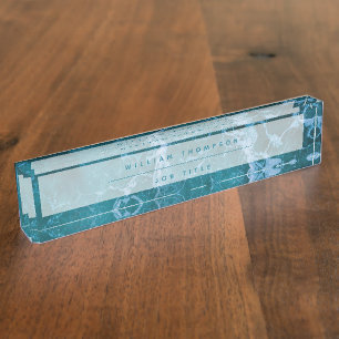 Deep Blue Ocean Waves  Nameplate