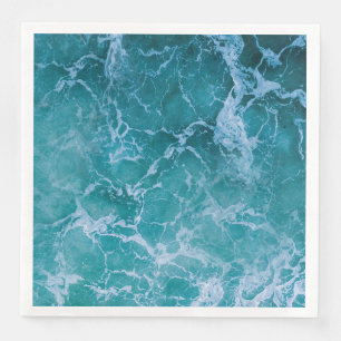 Deep Blue Ocean Waves Napkin
