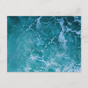 Deep Blue Ocean Waves Postcard