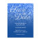 Deep Blue Ombre Bokeh Glitter Save the Date