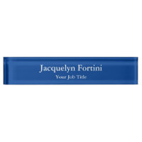 Deep Blue Plain Elegant Modern Minimalist