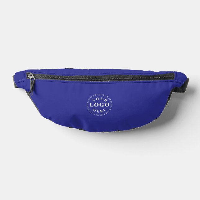 Deep Blue Print Cut Sew Fanny Pack for Branding (Lay Down)
