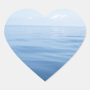 deep blue sea heart sticker