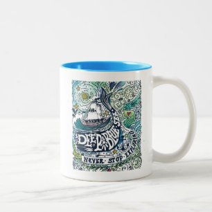 Deep Blue Sea  Never Stop Exploring Two-Tone Coffee Mug