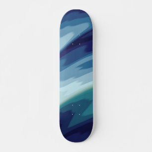 Deep Blue Sea Ocean Waves Water Pattern Skateboard