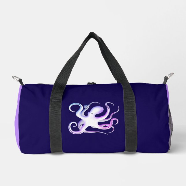 Deep Blue Sea Octopus Duffle Bag (Front)