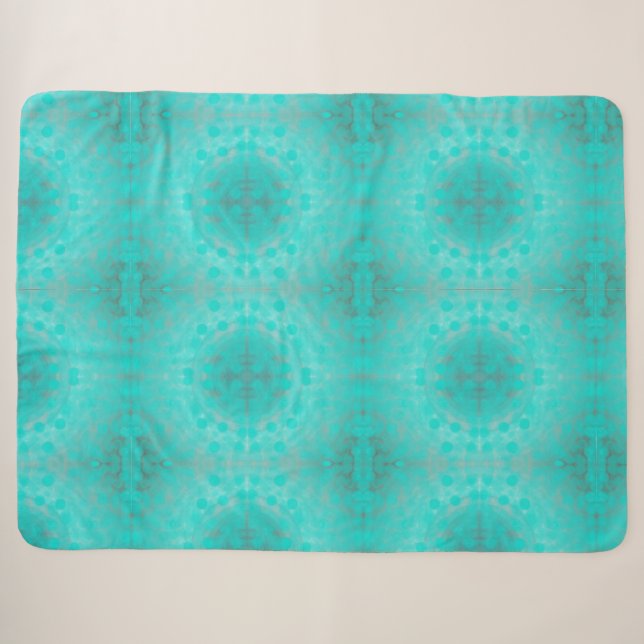 deep blue sea pattern sherpa blanket (Front (Horizontal))