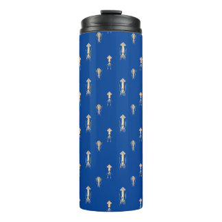 Deep Blue Sea Squid Pattern Thermal Tumbler