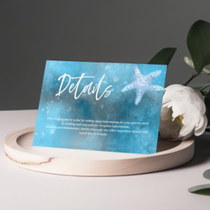 Deep Blue Sea Summer Wedding Enclosure Card