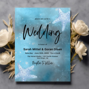 Deep Blue Sea Wedding Invitation