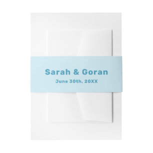 Deep Blue Sea Wedding Invitation Belly Band